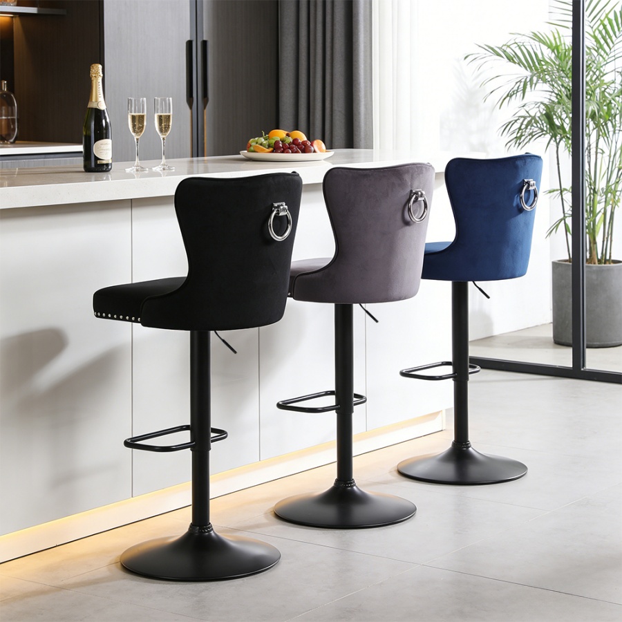 Kitchen swivel stool with diamond lion head